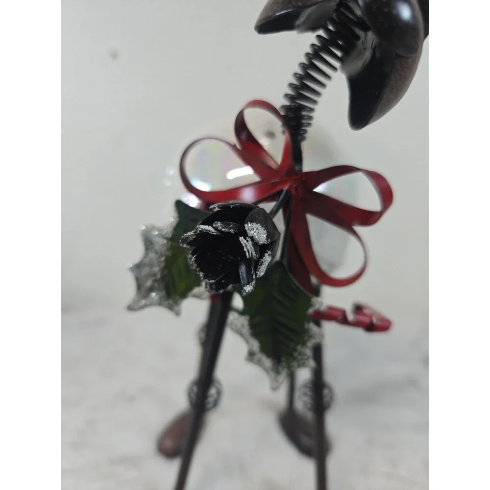 Rare Vintage Pier 1 Imports Reindeer Bobblehead Tealight Candle Holder